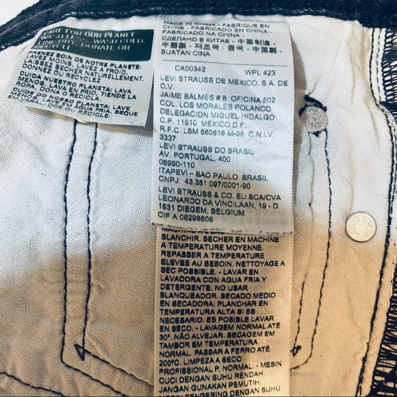 BLACK 501 LEVIS HIGH-RISE CUT-OFF SHORTS Sz 28 - Picture 11 of 13